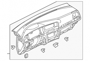 Torpedo panoul frontal fără AIRBAG VW Golf 15-