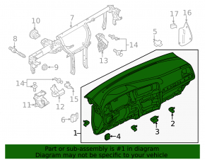 Torpedo panoul frontal fără AIRBAG VW Golf 15-