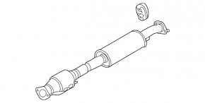 Катализатор задний Hyundai Sonata 15-19 2.4 SE отпилен