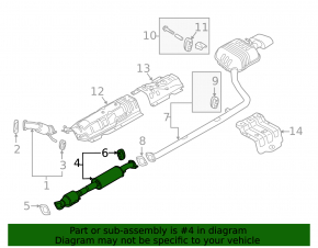 Катализатор задний Hyundai Sonata 15-19 2.4 SE отпилен