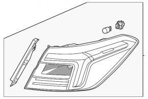Фонарь внешний крыло правый Honda Civic XI FE/FL 22-26 4d