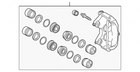 Суппорт в сборе передний правый Lexus IS300 IS350 06-13 4 поршня