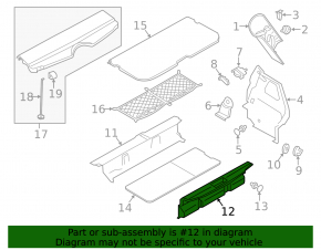 Накладка проема багажника Mini Cooper F56 3d 14-24