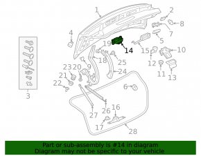 Защита крышки багажника Audi A4 B9 17-25