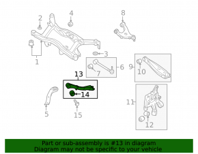 Рычаг продольный задний правый Subaru Outback 10-14