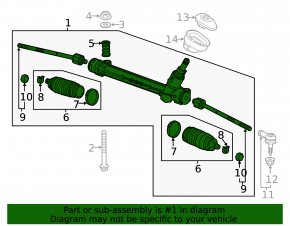 Рейка рулевая Buick Encore 13-16 Short rack