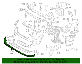 Губа переднего бампера BMW X5 G05 24-26 структура