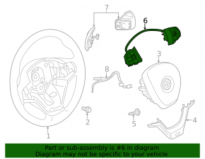 Кнопки управления на руле BMW X3 F25 11-14