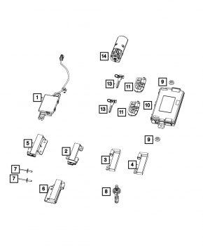 Ключ Dodge Challenger 09-18 smart, 4 кнопки