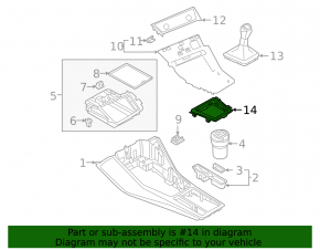 Накладка на шифтер АКПП Audi Q3 83A 19-25 черная