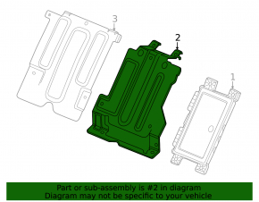 Кронштейн блока ECU компьютер двигателя нижний Chevrolet Equinox EV 24-26