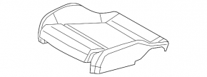 Tapițerie scaun șofer încălzită Audi A5 F5 20-25 5D, piele maro, uzată, curățabilă chimic