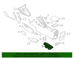 Подстаканники центральной консоли Ford Focus mk3 15-18 рест