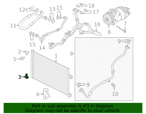 Suport radiator dreapta jos pentru Land Rover Range Rover Velar 18-23 (plastic)