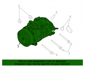 Компрессор кондиционера Ford Edge 15-18 2.7T