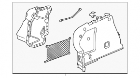 Capacul arcului drept Chevrolet Volt 16- gri