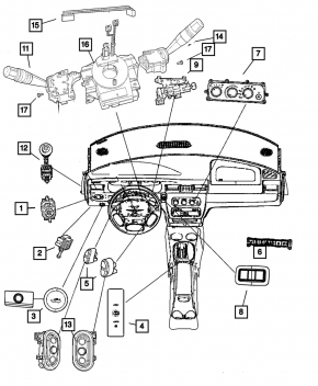 Подрулевой переключатель левый Jeep Patriot 11-17