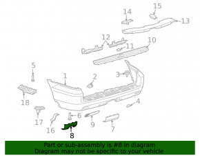 Capac bară spate pentru bara de remorcare Lexus GX 05-09