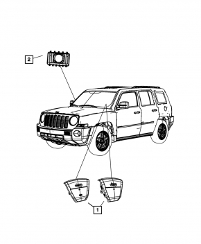 Подушка безопасности airbag пассажирская в торпеде Jeep Patriot 11-15