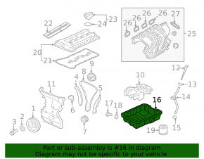 Поддон масляный Mitsubishi Outlander 14-20 2.4 4J12