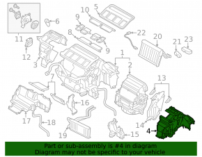 Корпус голый кондиционер, левая часть Subaru Outback 10-14
