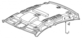 Обшивка потолка Honda Accord 18-20 серая без люка