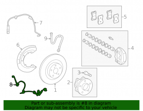 Провод датчика ABS передний правый Lexus LS460 07-17 rwd
