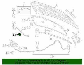 Защелка опоры капота Buick Encore 13-22