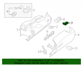 Кнопка блокировки открытия крышки багажника Mercedes W213 E 17-20 в бардачке