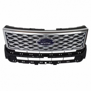 Grila radiator rest Ford Explorer 16-17, cu emblema, zgarietura