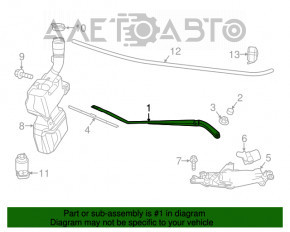 Поводок дворника левый Fiat 500 12-19