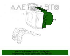 ABS АБС Jeep Cherokee KL 14-14 без радара, без start-stop