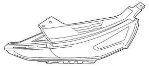 Поворотник ДХО правый Hyundai Santa FE 19-20 LED желтый USA