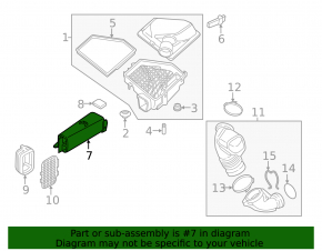 Воздуховод на воздухоприемник BMW F30 17-18 2.0T B46