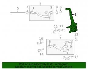 Цапфа передняя правая Lexus GX460 10-23