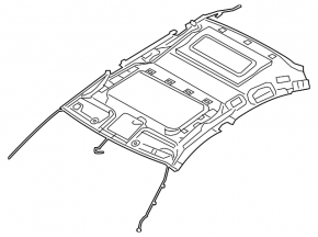 Обшивка потолка Nissan Altima 13-14 без люка