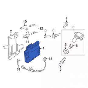 Блок ECU компьютер двигателя Ford Edge 15-18 3.5