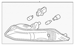 Поворотник в бампере правый Ford Mustang mk6 15-17