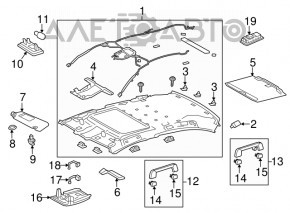 Ручка потолка задняя левая Lexus ES300h ES350 13-18 серая