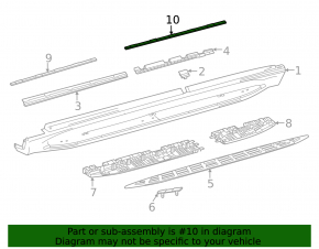 Подсветка порога задняя правая Mercedes W167 GLE 350 450 20-26