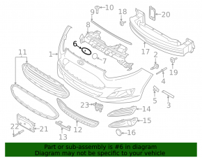 Эмблема значок переднего бампера Ford Fiesta 11-19