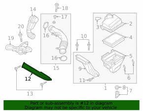 Воздухоприемник Ford Edge 15-24 2.0T