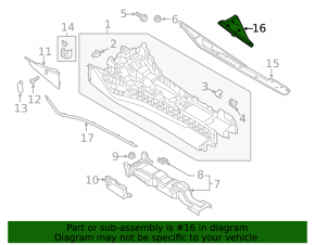 Накладка центральной консоли боковая верхняя левая Audi A6 C8 19-25 черная
