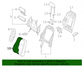 Scaun sofer Audi Q7 16-19 fara airbag, piele maro, incalzire, ventilatie, cu zgarieturi,