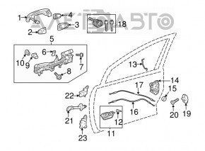 Заглушка внешней ручки передняя правая Toyota Camry v55 15-17 usa