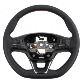 Руль голый Ford Escape MK4 23-26 кожа, подогрев, без кнопок, красная строчка, ST Line