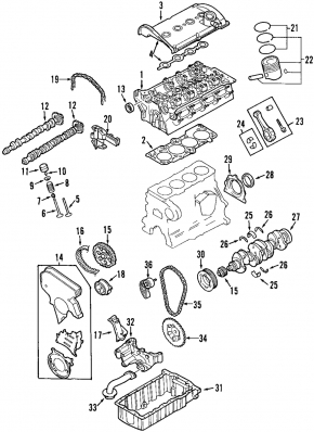 Насос масляный VW Jetta 11-15 USA 2.0