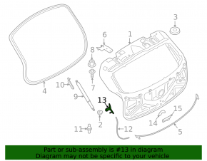 Отбойник двери багажника правый BMW X2 F39 18-23 на двери