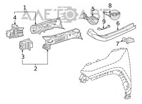 Четверть передняя правая Toyota Rav4 19-25 Japan built