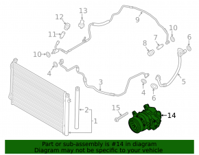 Компрессор кондиционера BMW X1 E84 13-15 2.0T